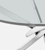 Astral Glass Top 4 Seater Dining Table in Chrome Colour