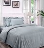 Grey Abstract 200 TC Cotton 1 Double King Size Bedsheet with 2 Pillow Covers