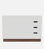 Astrid Shoe Cabinet In Columbian Walnut & Frosty White Colour