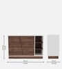 Astrid Shoe Cabinet In Columbian Walnut & Frosty White Colour