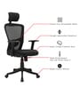 Astro Breathable Mesh Ergonomic Chair in Black Colour with Headrest
