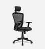 Astro Breathable Mesh Ergonomic Chair in Black Colour with Headrest