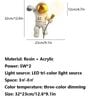 Astronaut Moon Wall Lamp   Creative Space-Themed LED Light