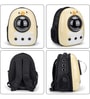 Astronaut Beige & Black Plastic Travel Pet Carrier Backpack