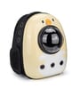 Astronaut Beige & Black Plastic Travel Pet Carrier Backpack