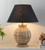Astros Black Shade Table Lamp With Cotton Base