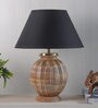 Astros Black Shade Table Lamp With Cotton Base