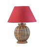 Astros Maroon Shade Table Lamp With Cotton Base