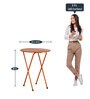 Asya Metal Outdoor Table Set with 2 Chairs in Orange Colour
