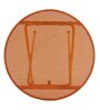 Asya Metal Outdoor Table Set with 2 Chairs in Orange Colour