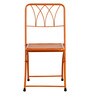 Asya Metal Outdoor Table Set with 2 Chairs in Orange Colour
