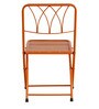 Asya Metal Outdoor Table Set with 2 Chairs in Orange Colour