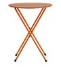 Asya Metal Outdoor Table Set with 2 Chairs in Orange Colour