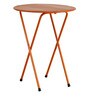 Asya Metal Outdoor Table Set with 2 Chairs in Orange Colour
