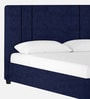 Asyra Velvet Upholstered King Size Bed in Imperial Blue Colour with Box Storage
