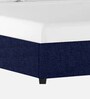Asyra Velvet Upholstered Queen Size Bed in Imperial Blue Colour with Box Storage