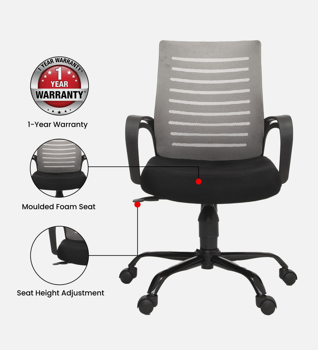 Price History of Atom Breathable Mesh Ergonomic Chair in Black