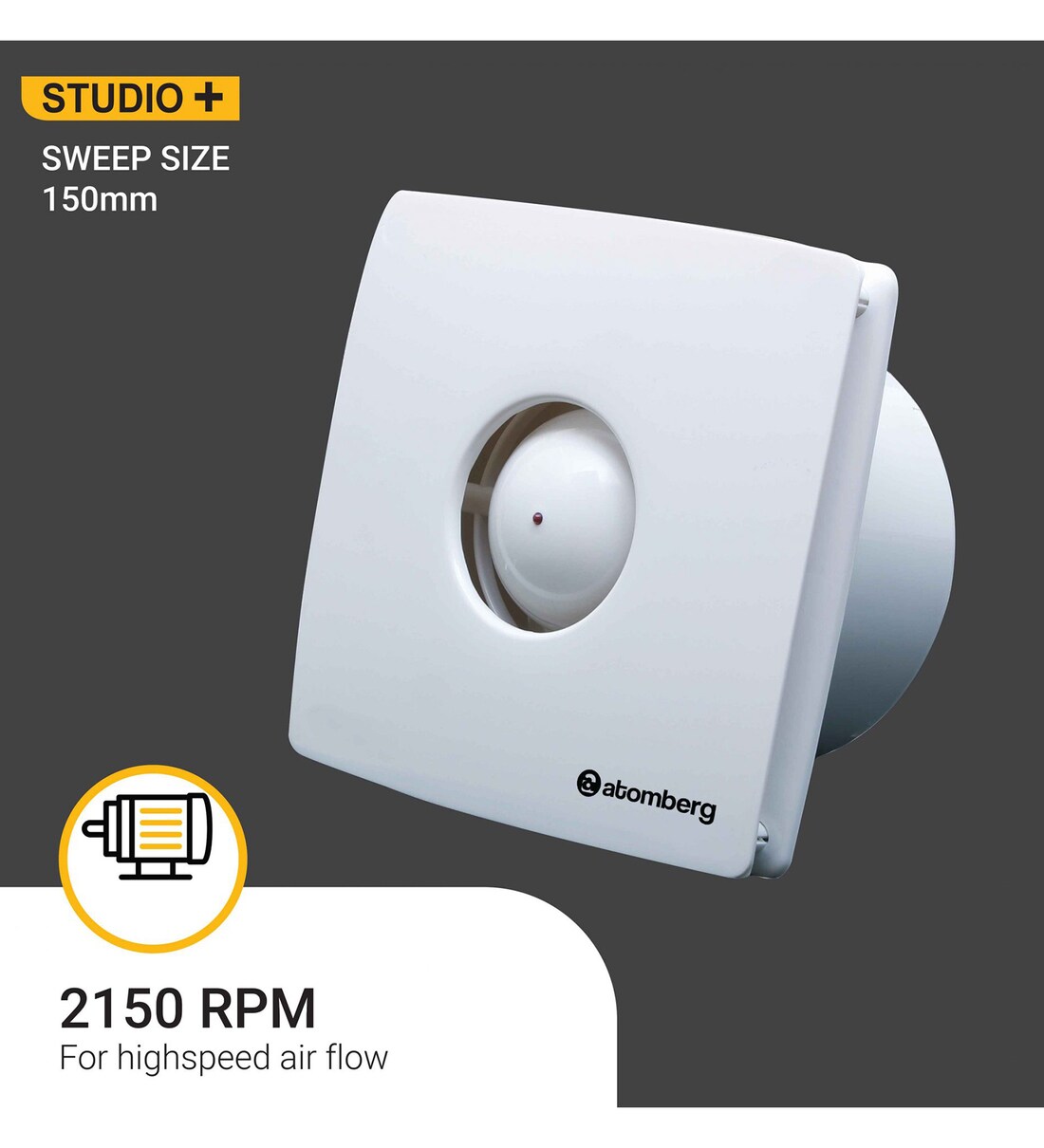Buy Atomberg Studio+ 150mm BLDC motor Energy Saving Exhaust Fan White