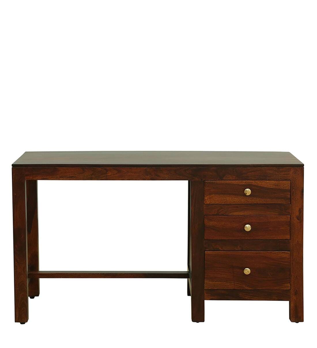 Buy Attie Solid Wood Study Table In Honey Oak Finish By Woodsworth