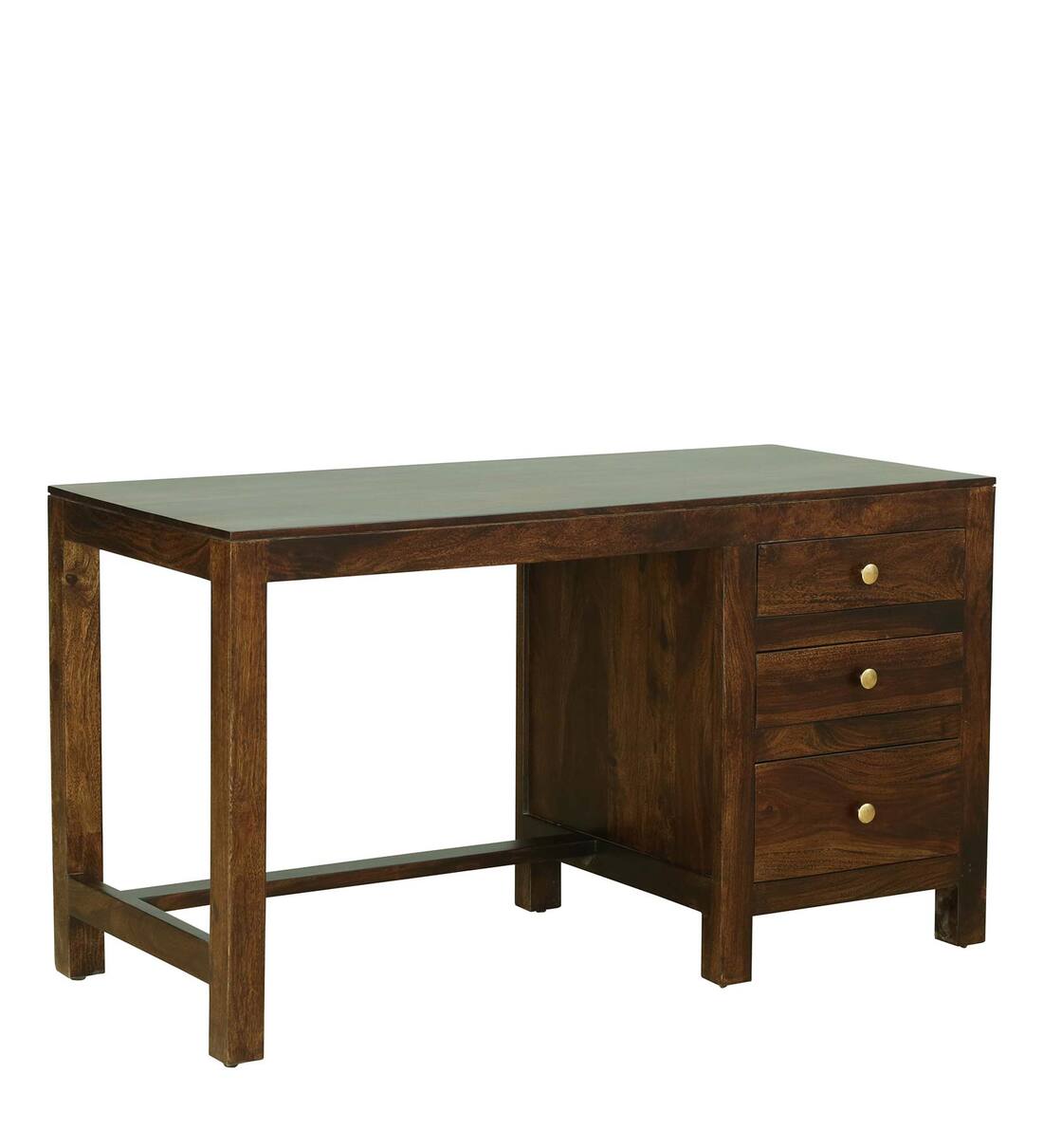 Buy Attie Solid Wood Study Table In Provincial Teak Finish Woodsworth
