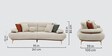 Athens Boucle Fabric 3 Seater Sofa In Beige Colour