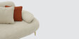 Athens Boucle Fabric 3 Seater Sofa In Beige Colour