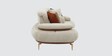 Athens Boucle Fabric 3 Seater Sofa In Beige Colour