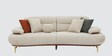 Athens Boucle Fabric 3 Seater Sofa In Beige Colour