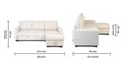 Athlone Sofa Cum Bed With Storage in Beige Colour Athlone Sofa Cum Bed With Storage in Beige Colour