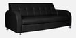 Atlanta Leatherette 3 Seater Sofa In Black Colour
