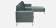 Atlantis Velvet LHS Sectional Sofa in Fossil Grey Colour