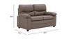 Atlas Fabric 2 Seater Sofa In Brown Colour