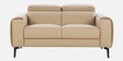 Atmore Half Leather 2 seater Sofa In Oyster Beige Colour With Adjustable Headrest