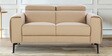 Atmore Half Leather 2 seater Sofa In Oyster Beige Colour With Adjustable Headrest