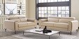 Atmore Half Leather 2 seater Sofa In Oyster Beige Colour With Adjustable Headrest