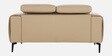 Atmore Half Leather 2 seater Sofa In Oyster Beige Colour With Adjustable Headrest