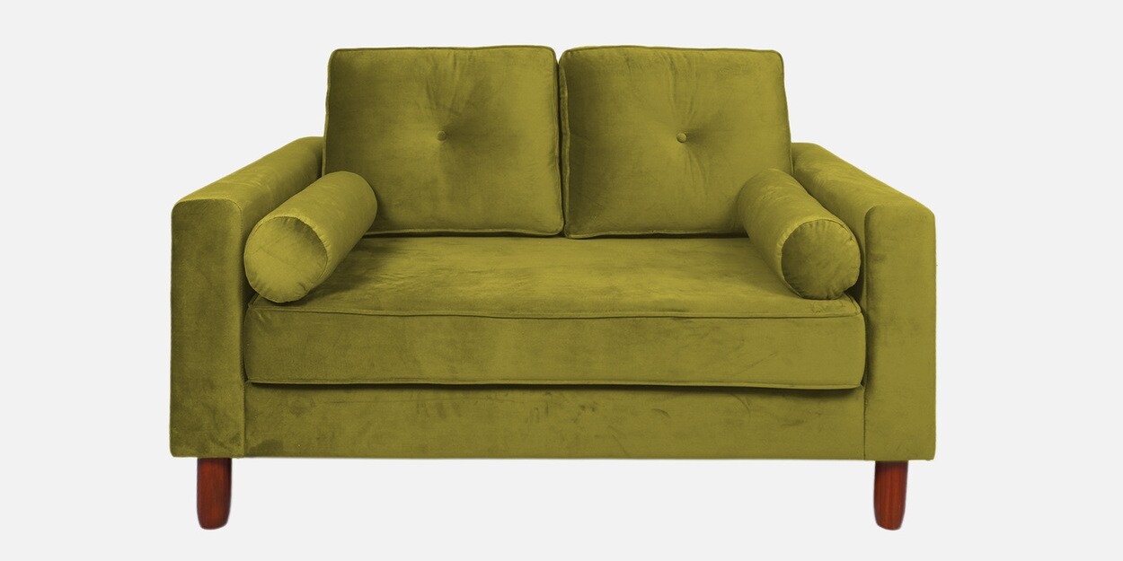 Buy Atlanta Velvet 2 Seater Sofa In Olive Green Colour at 5% OFF