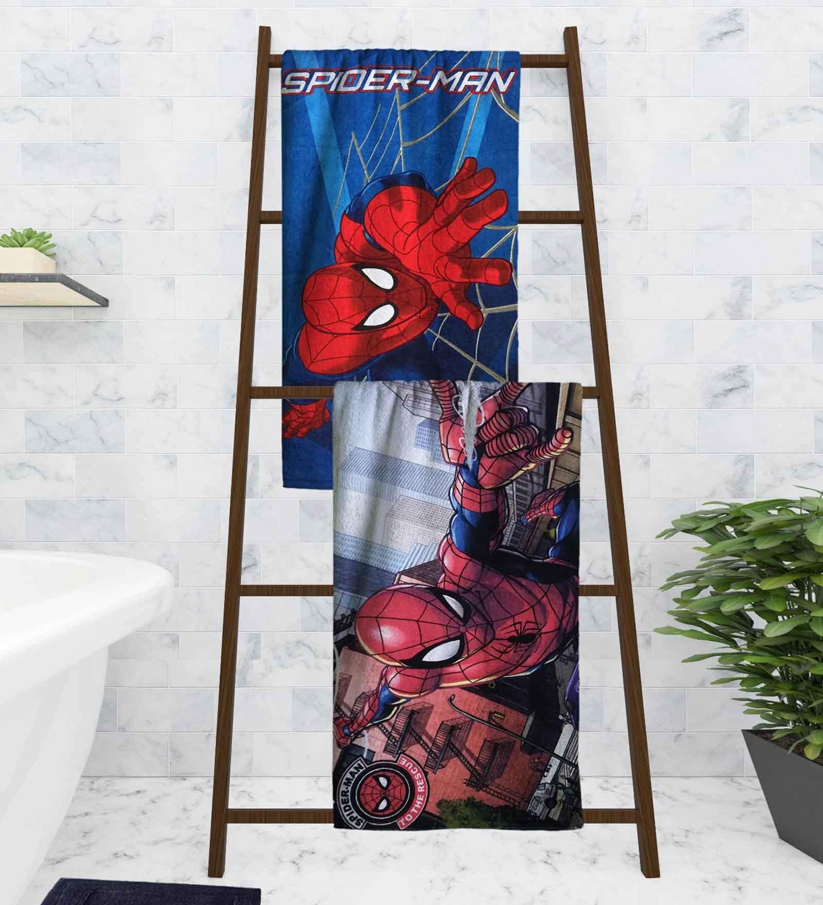 Marvel Blue&Red Spiderman Bath Towel  (Set of 2)