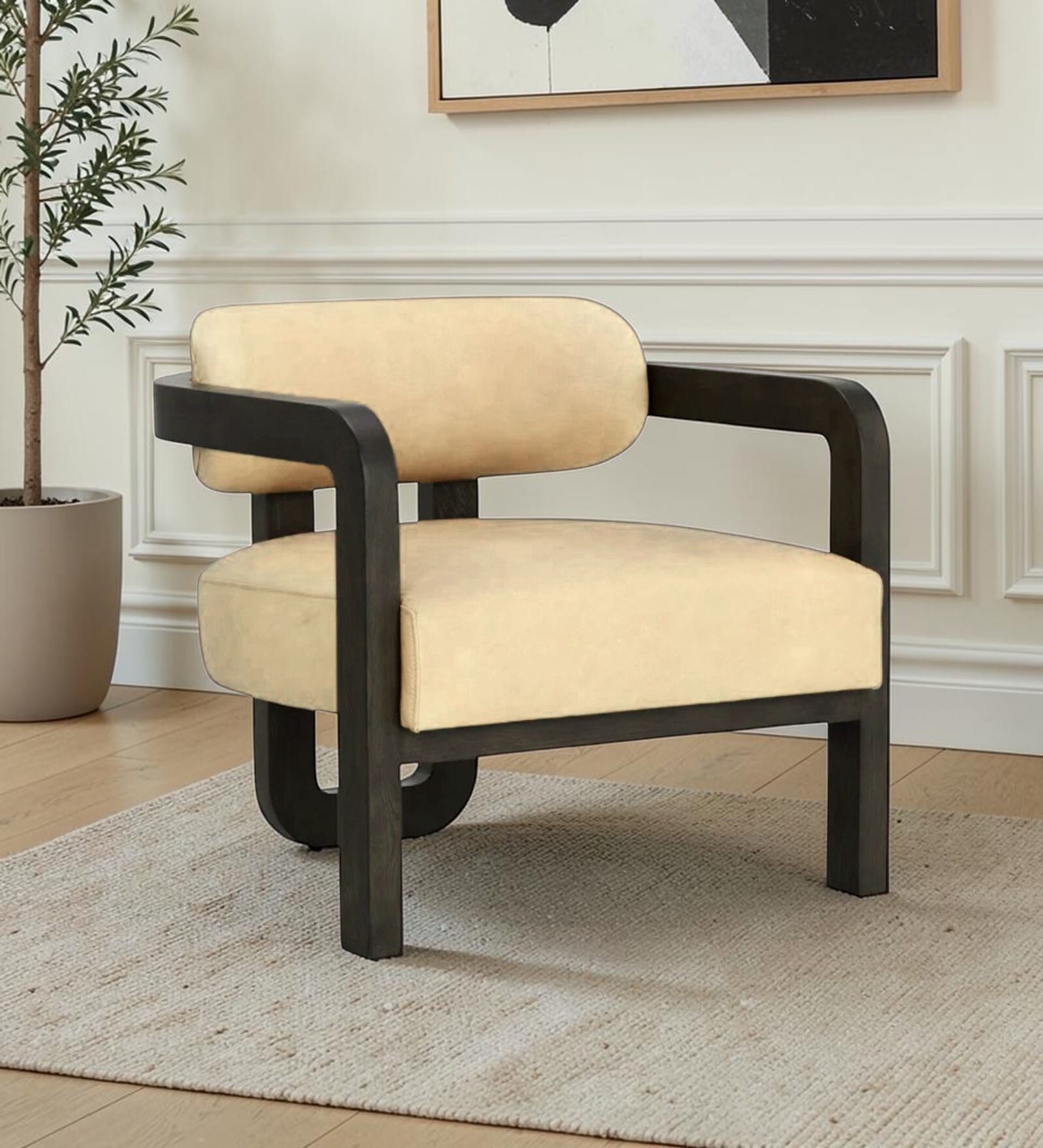 Atlas Accent Chair In Beige Colour Atlas Accent Chair In Beige Colour