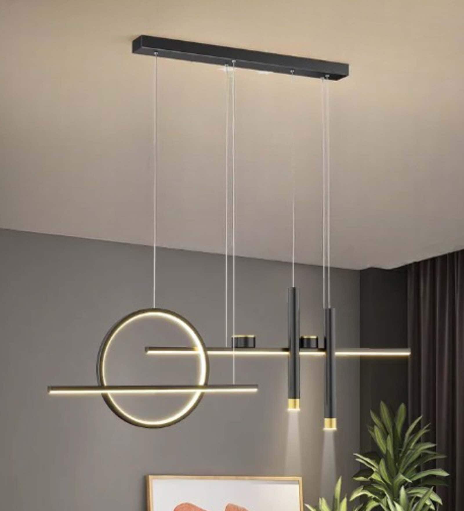 Atlas Black LED Smart Voice Assist Chandelier