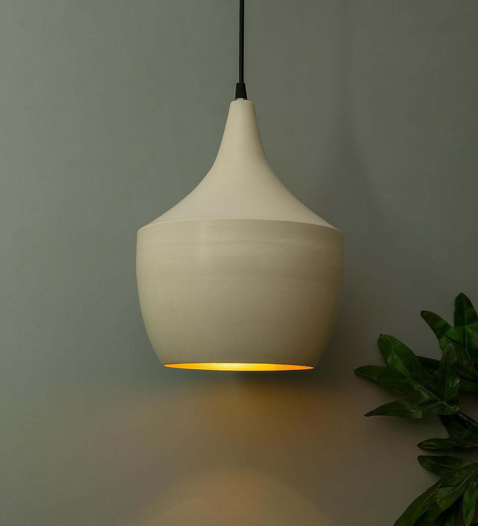 Atlier White Metal Hanging Light