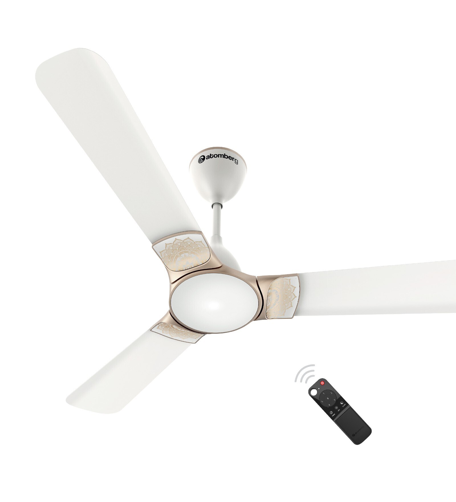 Atomberg Erica 1200 mm BLDC Motor with Remote 3 Blade Ceiling Fan(Snow white) Atomberg Erica 1200 mm BLDC Motor with Remote 3 Blade Ceiling Fan(Snow white)