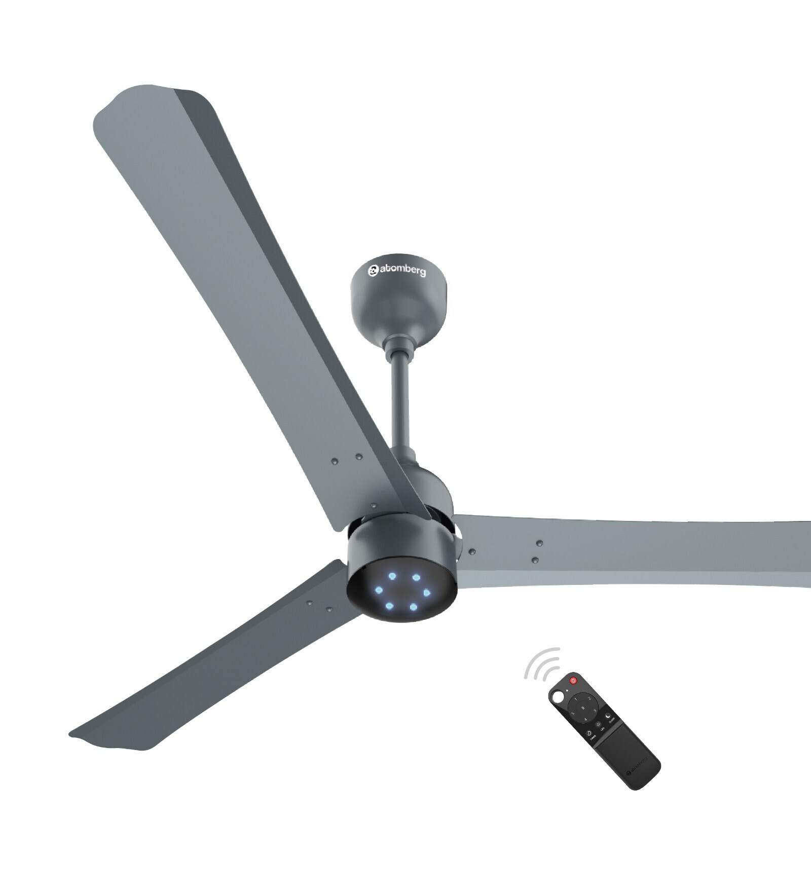 Atomberg Renesa+ 1200mm 28W BLDC 5 Star Rated High Speed Ceiling Fan with Remote(Sand Grey)