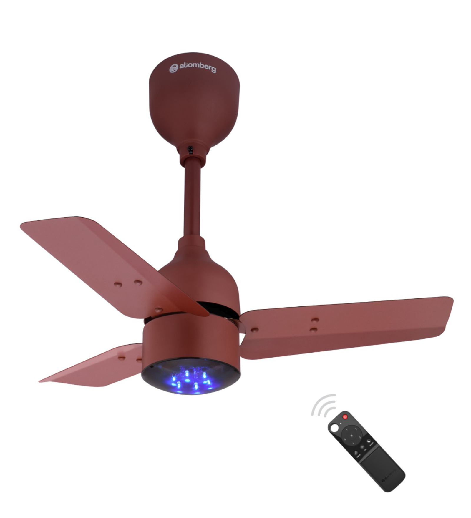 Atomberg Renesa 600mm 28W BLDC 5 Star Rated High Speed Ceiling Fan with Remote(Matte Brown)
