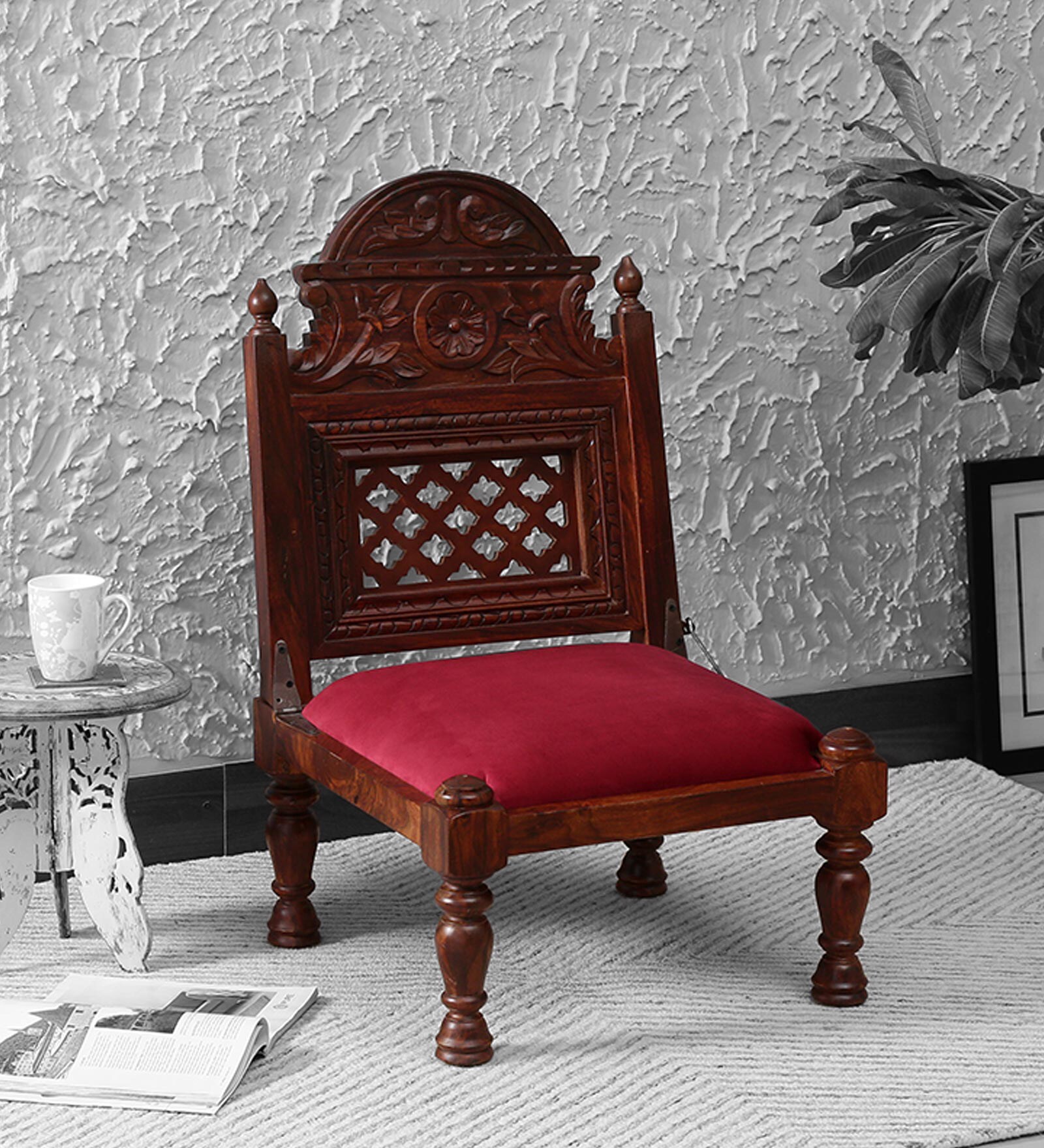 Buy Atulya Solid Wood Dining Chair In Honey Oak Finish Mudramark By