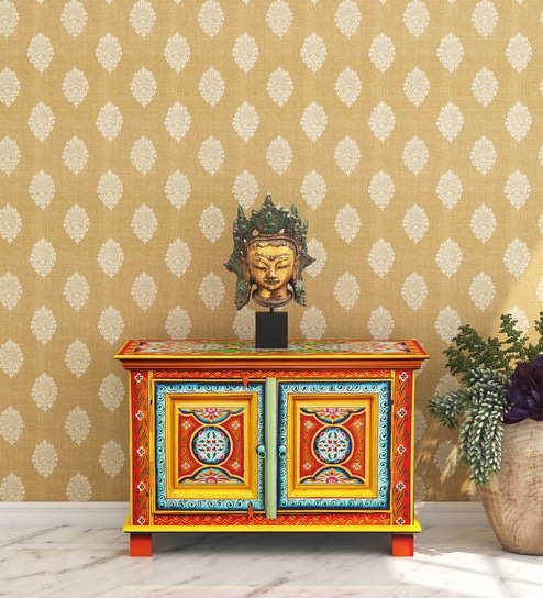 Buy Atharv Solid Wood Hand Painted Cabinet By Mudramark Online