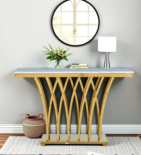 Atlas Console Table In White