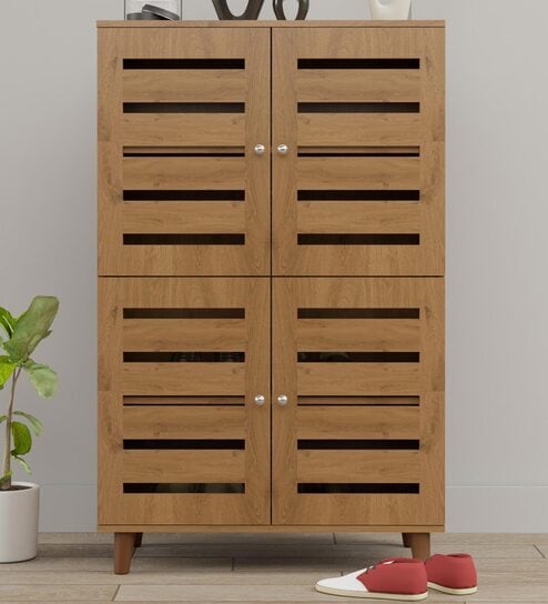 Attic Vertico Shoe Cabinet In Vloga Oak Finish