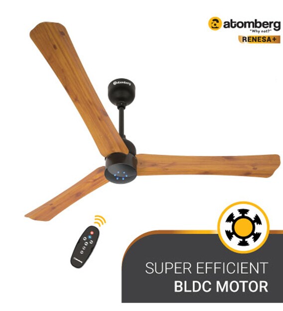 Buy Atomberg Renesa Plus Bldc Motor Ceiling Fan With Remote 1200 Mm Brown Online Ceiling Fans Fans Appliances Pepperfry Product