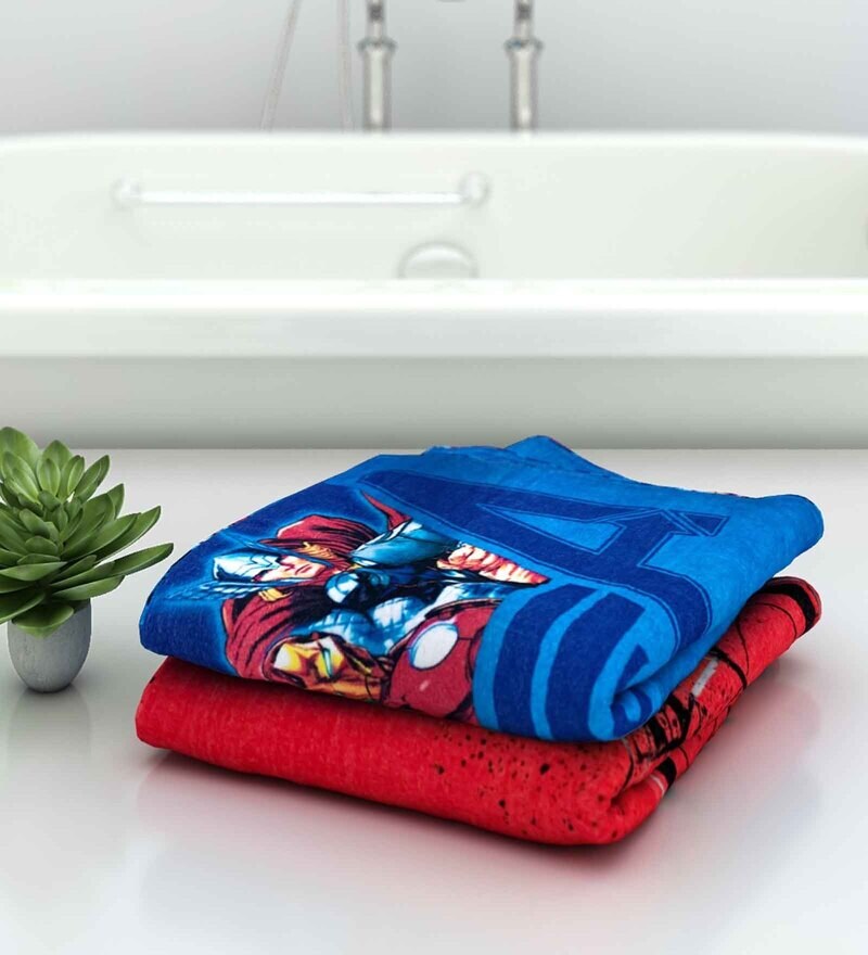 Buy Marvel I Am Amazing Spiderman & Avengers Kids 350 GSM Bath Towel